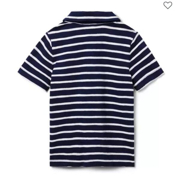 Janie and Jack 100049365 Navy and white The Striped Slub Polo size 18-24 m NWT - Picture 2 of 7